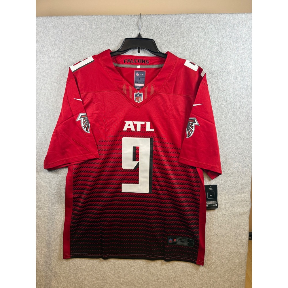 Nike Atlanta Falcons Michael Penix Jr 9 On Field Jersey Red Black Mens Large NEW